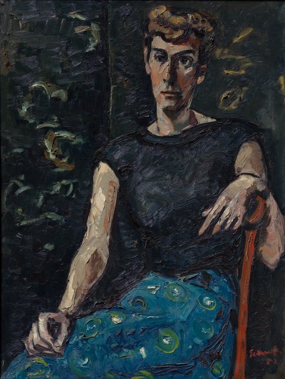Deze afbeelding toont een kunstzinnig portret van Miep Diekmann.