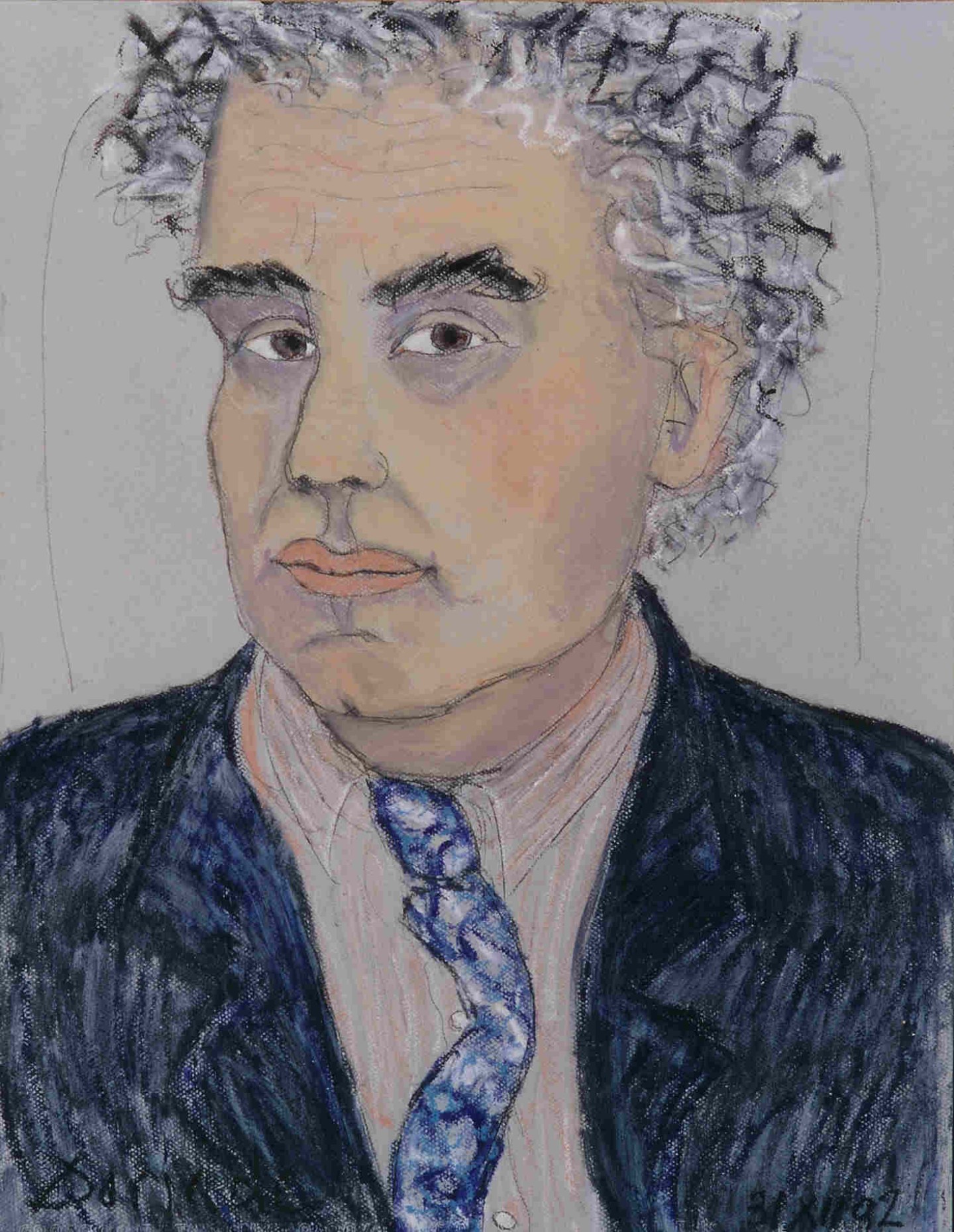 De afbeelding toont een kunstzinnig portret van Adriaan van Dis. Gemaakt door: Dorinde van Oort