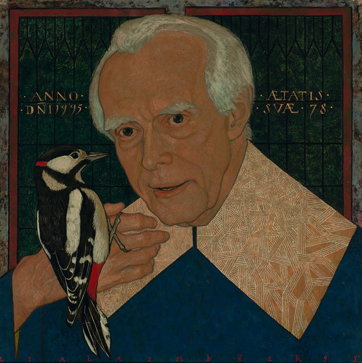 De afbeelding toont een kunstzinnig portret van Huub Drion . Gemaakt door: Lia  Laimböck