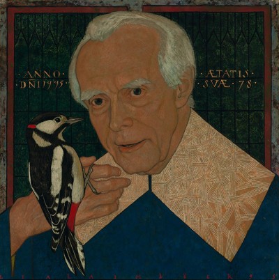 Deze afbeelding toont een kunstzinnig portret van Huub Drion.
