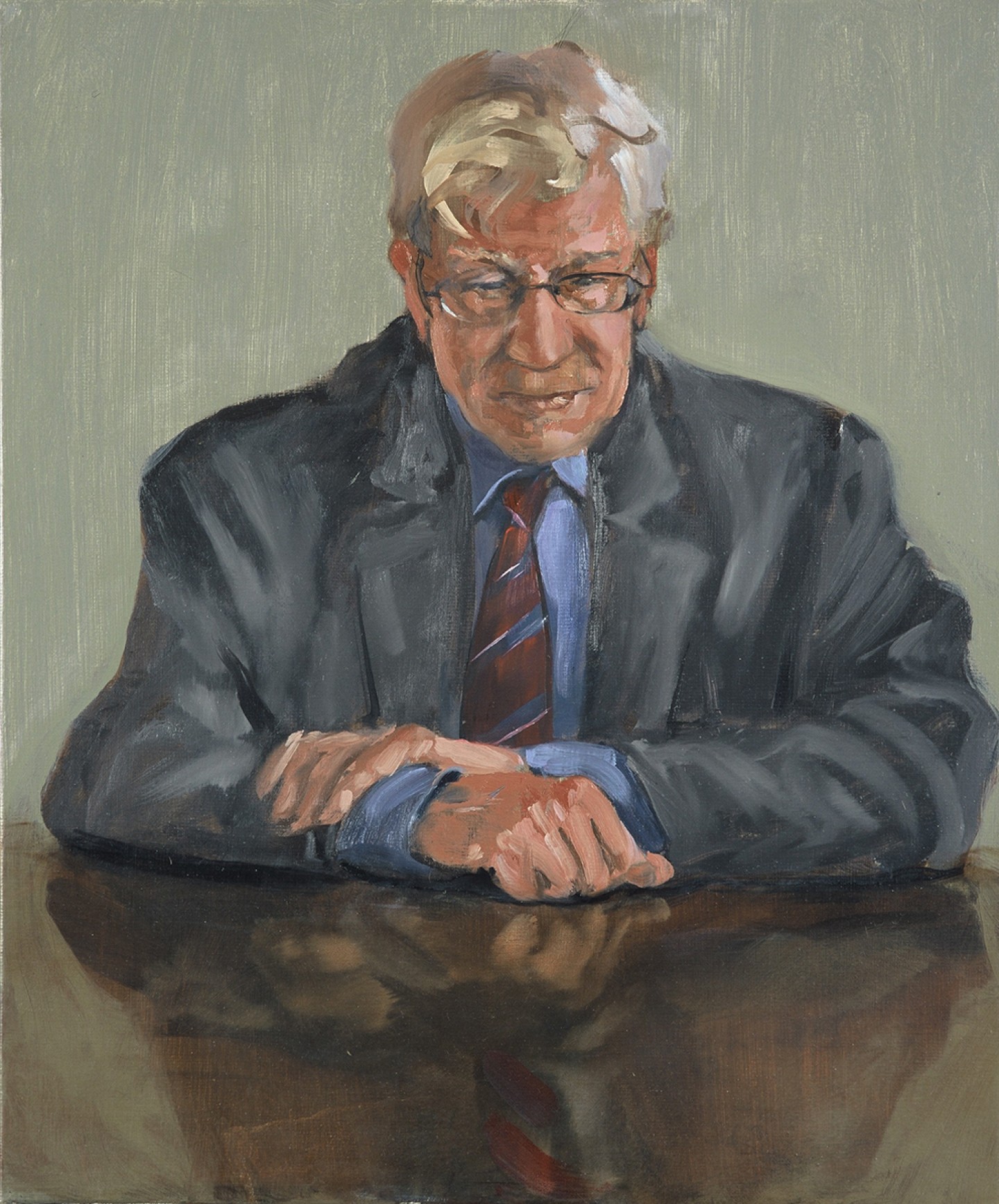 De afbeelding toont een kunstzinnig portret van Drs. P . Gemaakt door: Frank Leenhouts