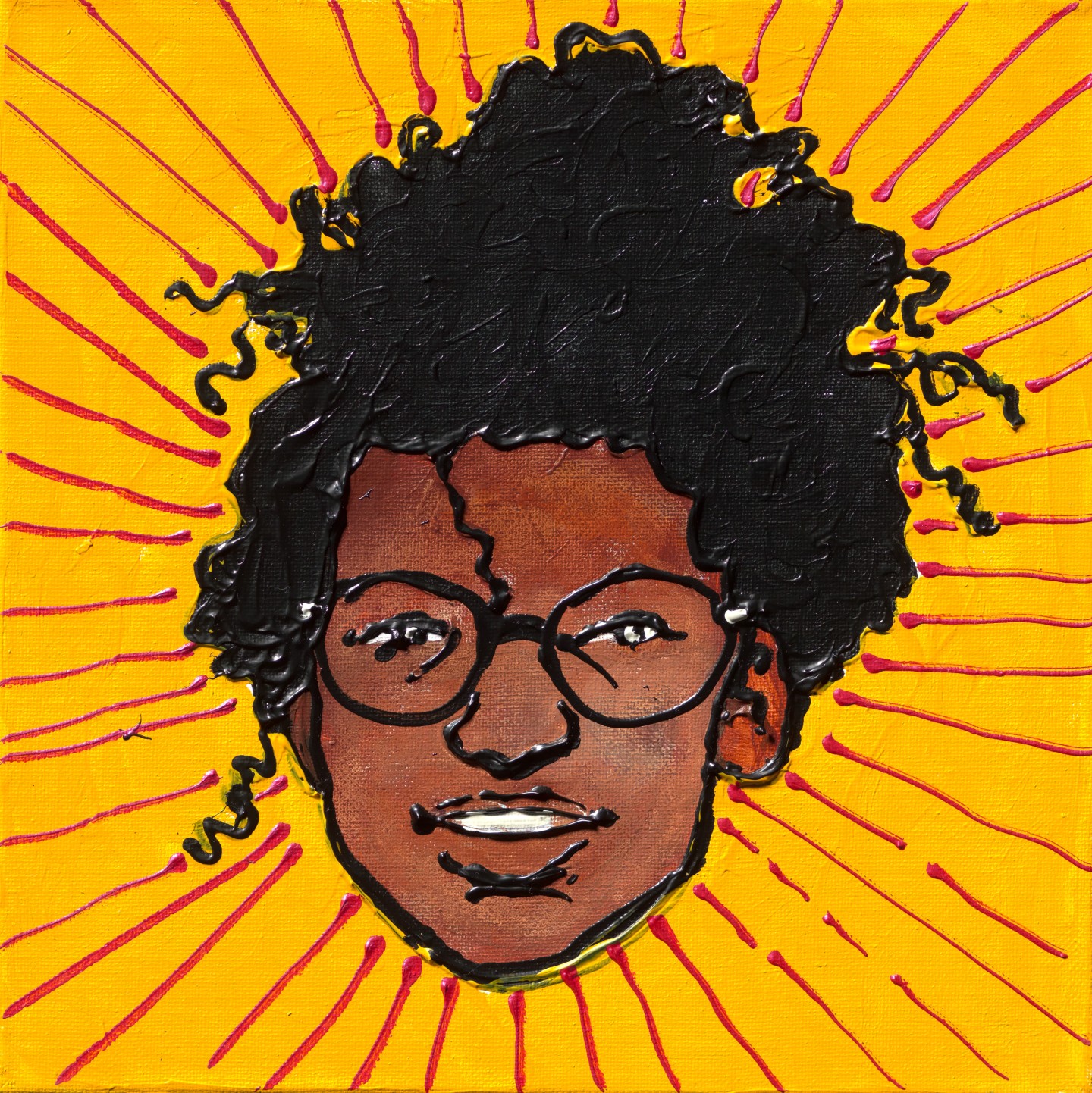 De afbeelding toont een kunstzinnig portret van Esther Duysker. Gemaakt door: Brian Elstak