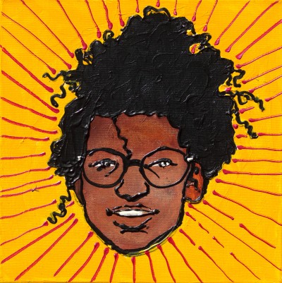 Deze afbeelding toont een kunstzinnig portret van Esther Duysker.