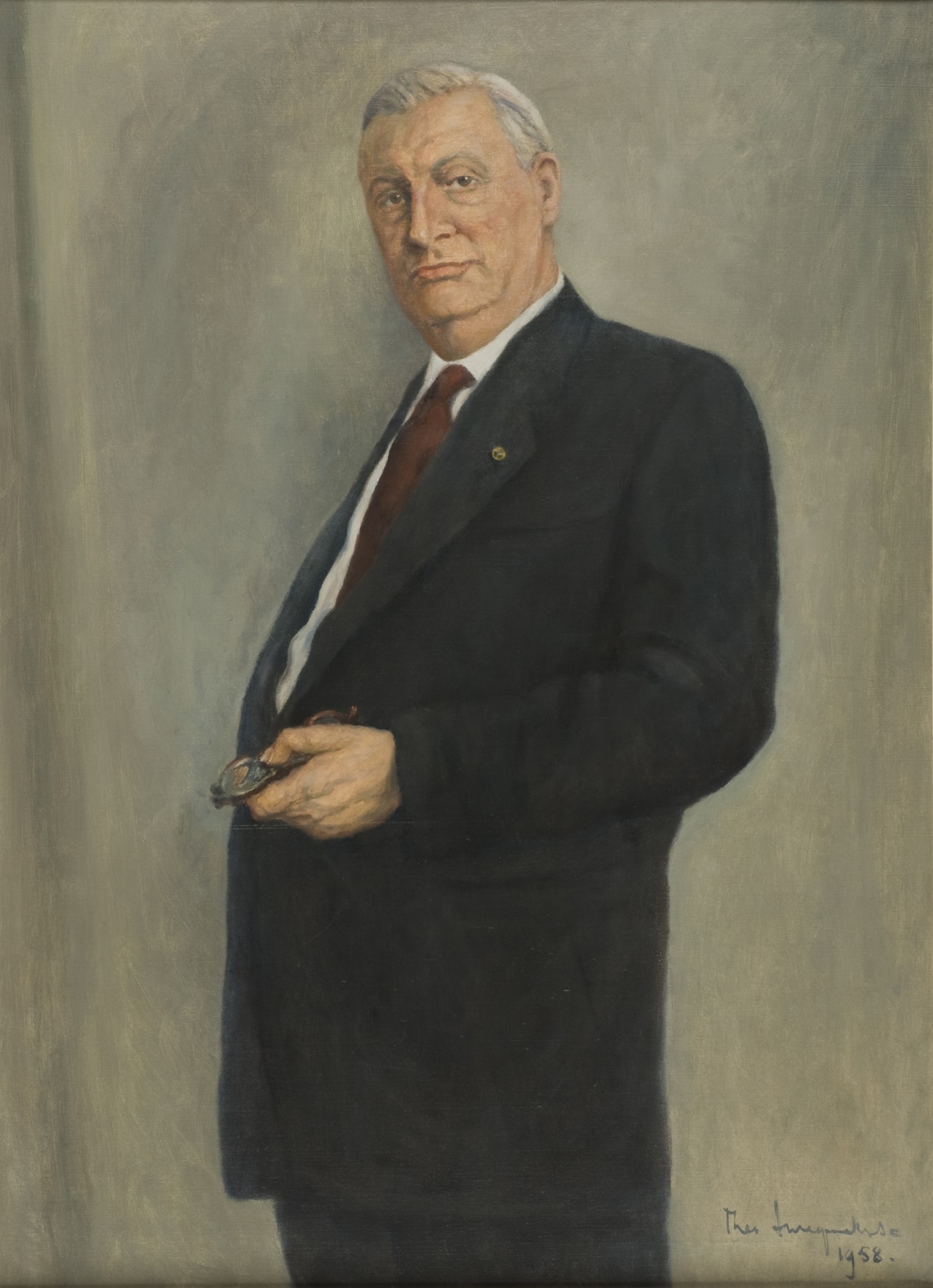 De afbeelding toont een kunstzinnig portret van Anton van Duinkerken . Gemaakt door: Theo Swagemakers