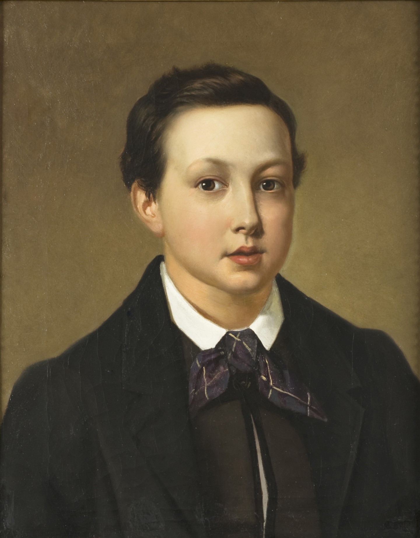 De afbeelding toont een kunstzinnig portret van Marcellus Emants. Gemaakt door: Martinus Wilhelmus Liernur