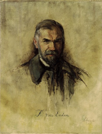 Deze afbeelding toont een kunstzinnig portret van Frederik van Eeden.