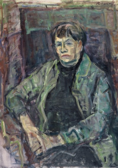 Deze afbeelding toont een kunstzinnig portret van Clara Eggink.