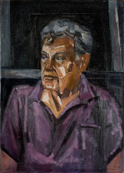 Deze afbeelding toont een kunstzinnig portret van Jan Eijkelboom .