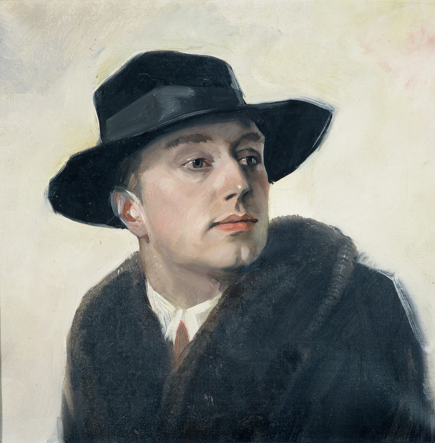 De afbeelding toont een kunstzinnig portret van Ben van Eysselsteijn. Gemaakt door: Han van Meegeren