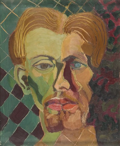Deze afbeelding toont een kunstzinnig portret van Jan G. Elburg.