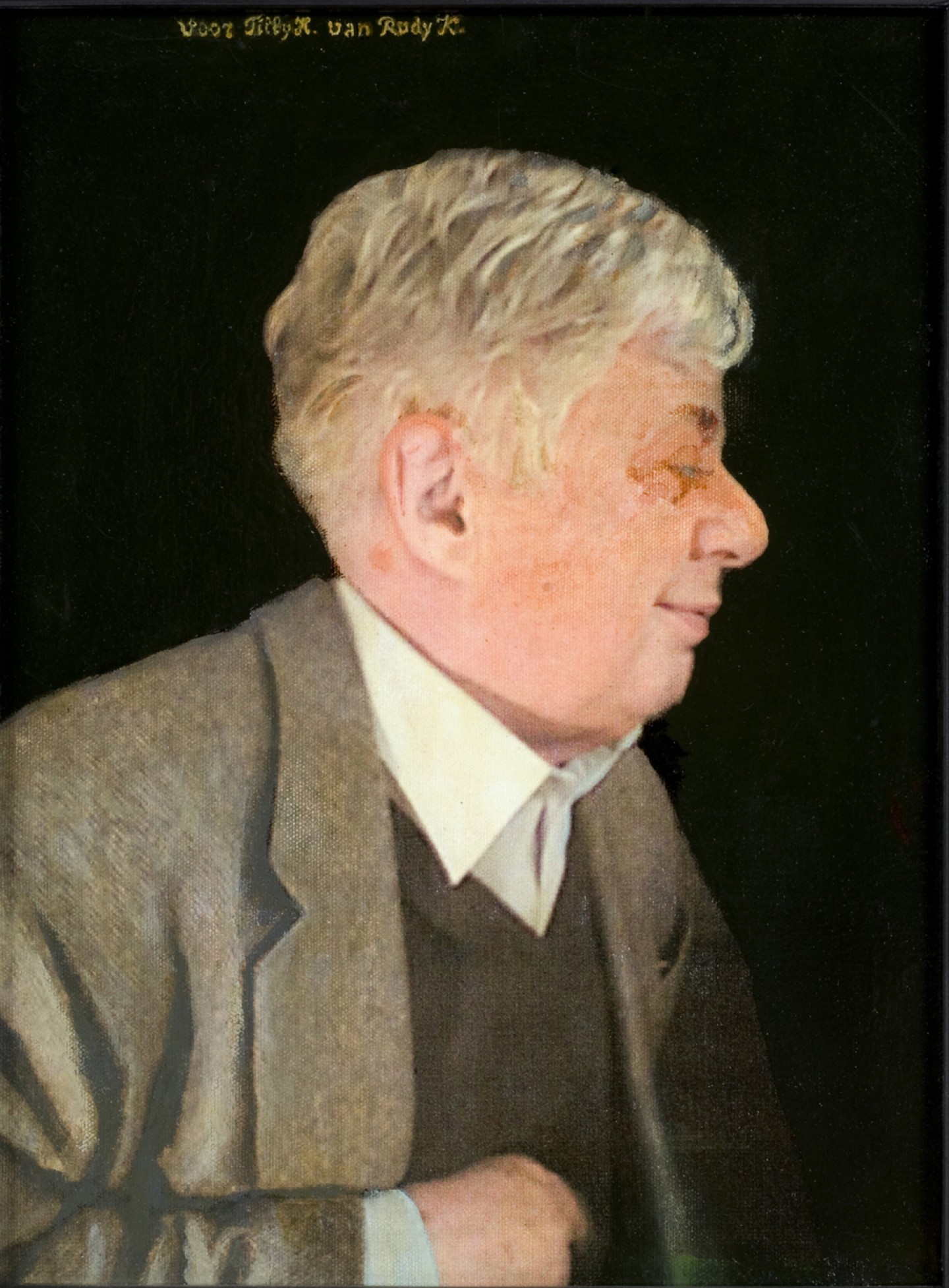 De afbeelding toont een kunstzinnig portret van Zelfportret. Gemaakt door: Rudy Kousbroek