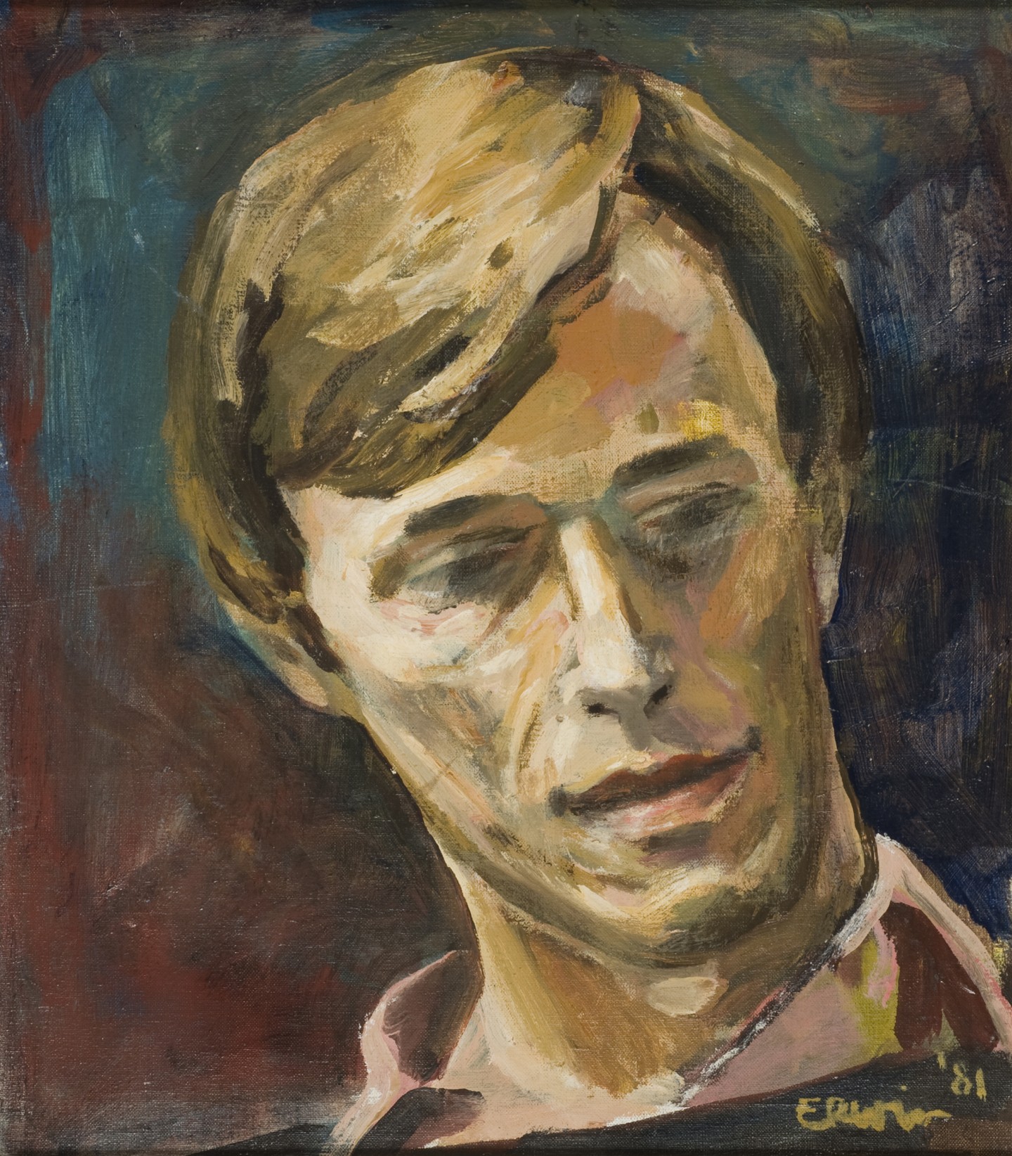 De afbeelding toont een kunstzinnig portret van Anton Korteweg. Gemaakt door: Erwin de Vries