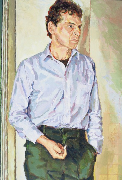 Deze afbeelding toont een kunstzinnig portret van Frans Kellendonk .