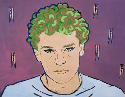 Deze afbeelding toont een kunstzinnig portret van Frans Kellendonk .