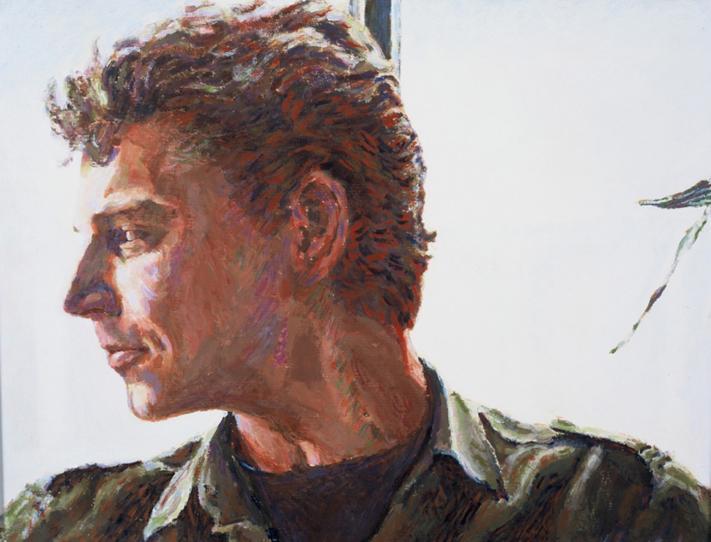 De afbeelding toont een kunstzinnig portret van Frans Kellendonk . Gemaakt door: Kees   Knopper