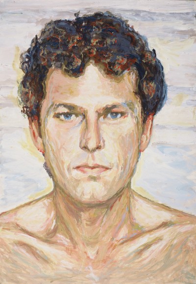 Deze afbeelding toont een kunstzinnig portret van Frans Kellendonk .