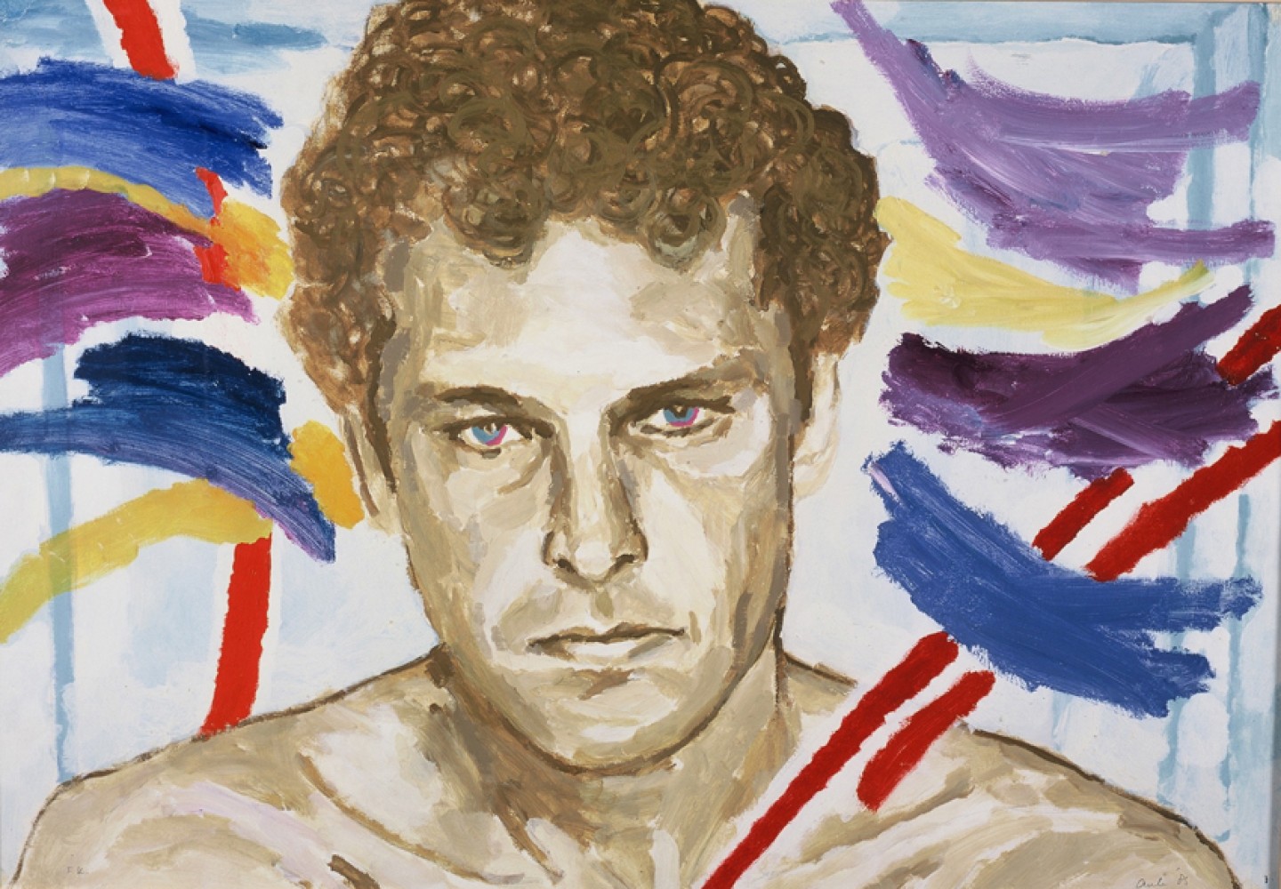 De afbeelding toont een kunstzinnig portret van Frans Kellendonk . Gemaakt door: Kees  Knopper 