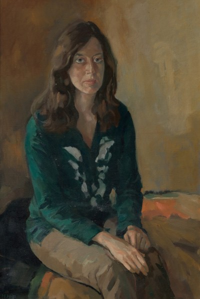 Deze afbeelding toont een kunstzinnig portret van Hanna Kraan .