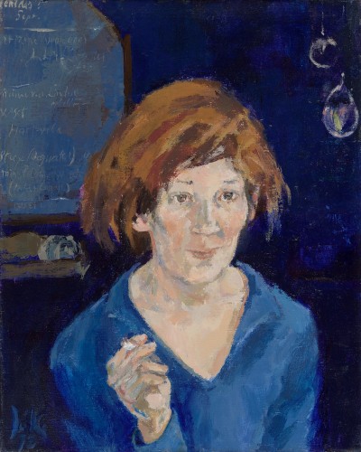 Deze afbeelding toont een kunstzinnig portret van F. Harmsen van Beek .