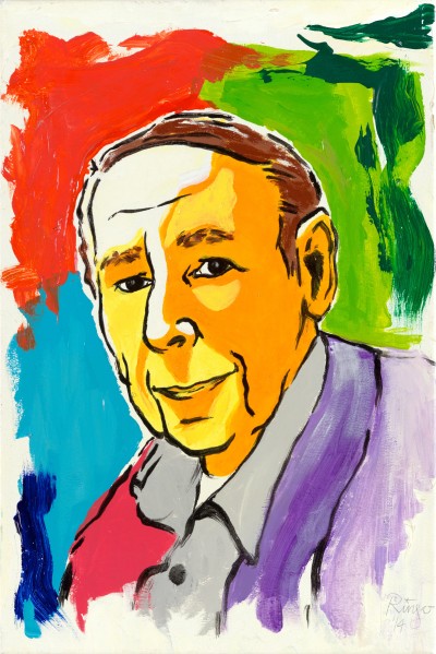 Deze afbeelding toont een kunstzinnig portret van Jaap Harten.