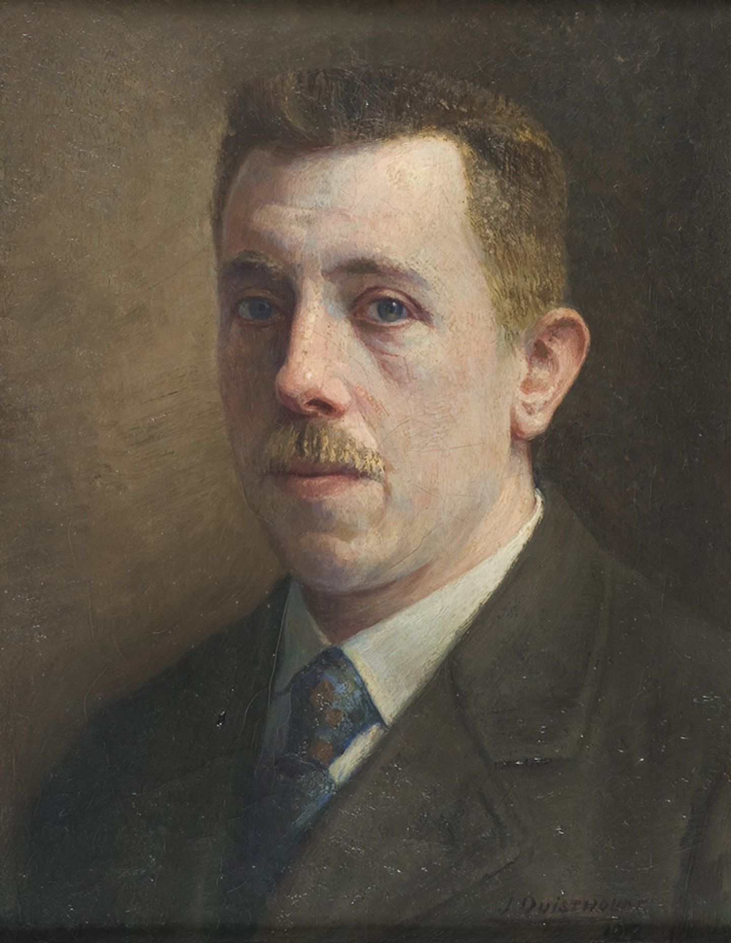 De afbeelding toont een kunstzinnig portret van August Heyting . Gemaakt door: Jozef  Quisthoudt