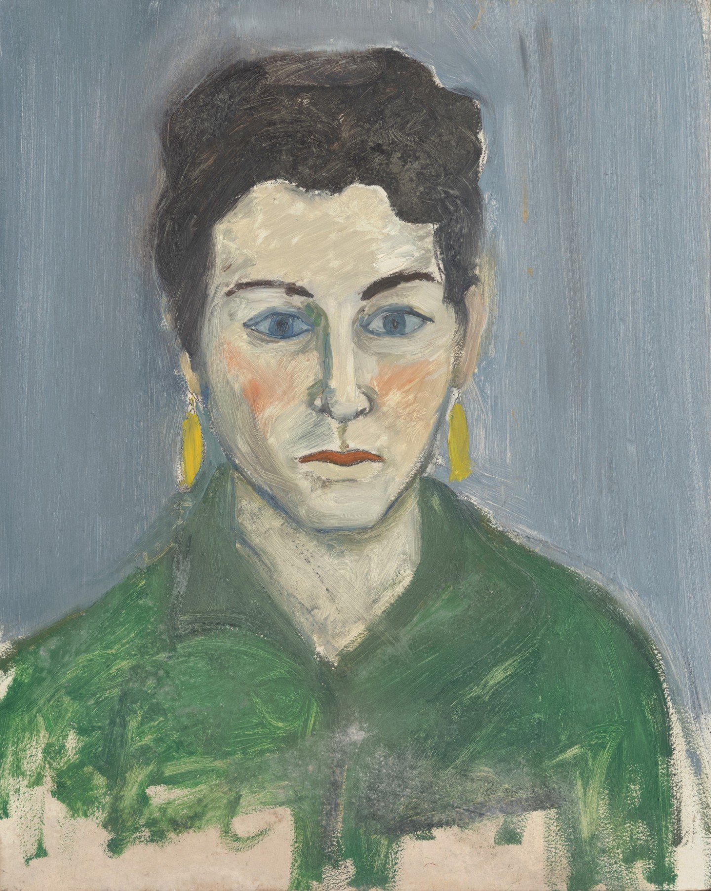 De afbeelding toont een kunstzinnig portret van Zelfportret. Gemaakt door: Meta van  IJzer