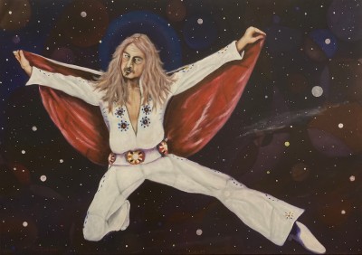 Deze afbeelding toont een kunstzinnig portret van Ilja Leonard Pfeijffer.