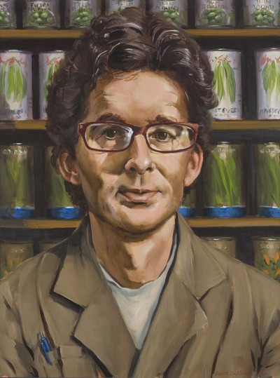Deze afbeelding toont een kunstzinnig portret van Atte Jongstra .