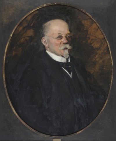 Deze afbeelding toont een kunstzinnig portret van M.G.L. van Loghem.