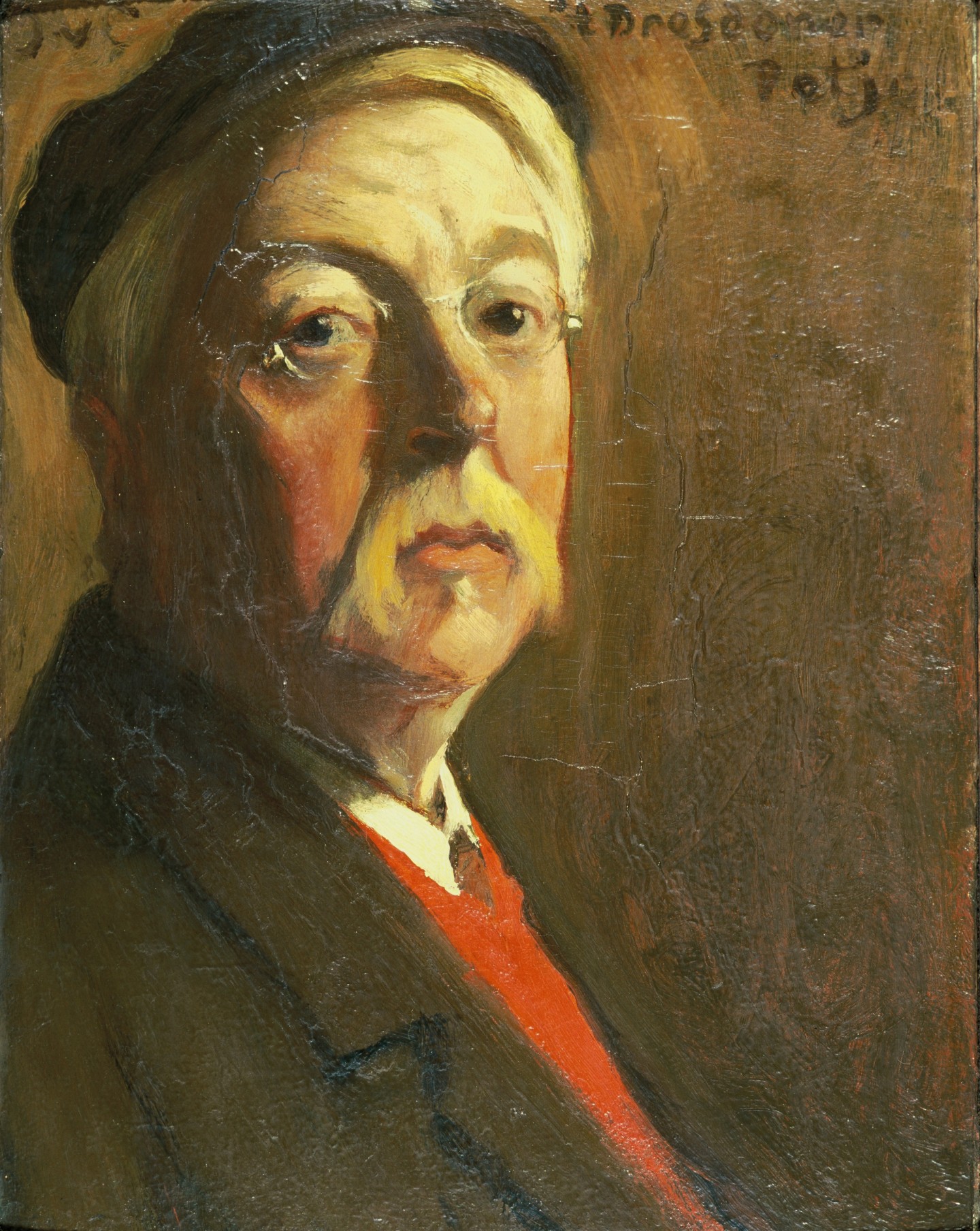 De afbeelding toont een kunstzinnig portret van Zelfportret. Gemaakt door: Jac. van Looy