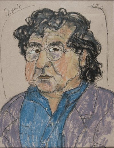 Deze afbeelding toont een kunstzinnig portret van Ed Leeflang.