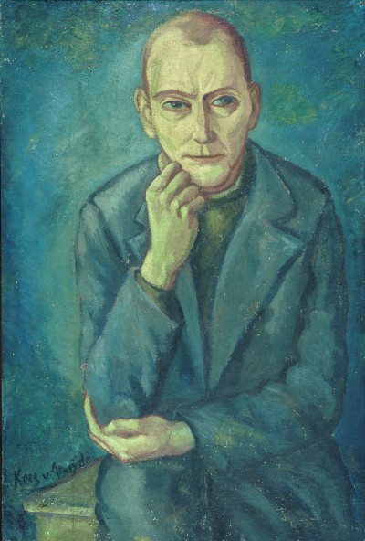 Deze afbeelding toont een kunstzinnig portret van Freek van Leeuwen.