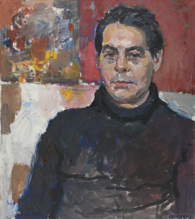 Deze afbeelding toont een kunstzinnig portret van Lucebert .