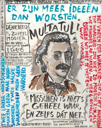 Deze afbeelding toont een kunstzinnig portret van Multatuli .