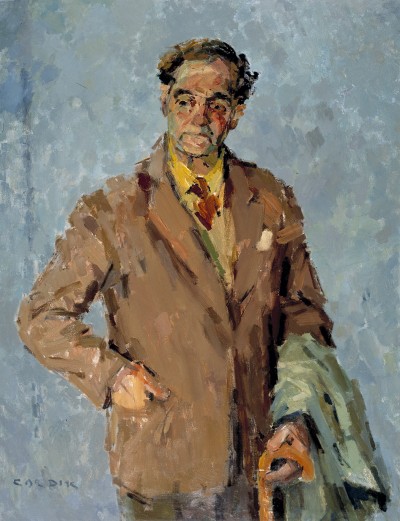 Deze afbeelding toont een kunstzinnig portret van A. Roland Holst.