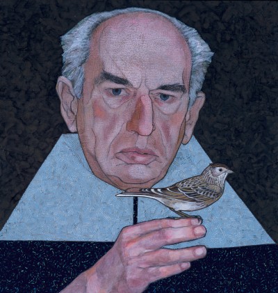 Deze afbeelding toont een kunstzinnig portret van Karel van het Reve.