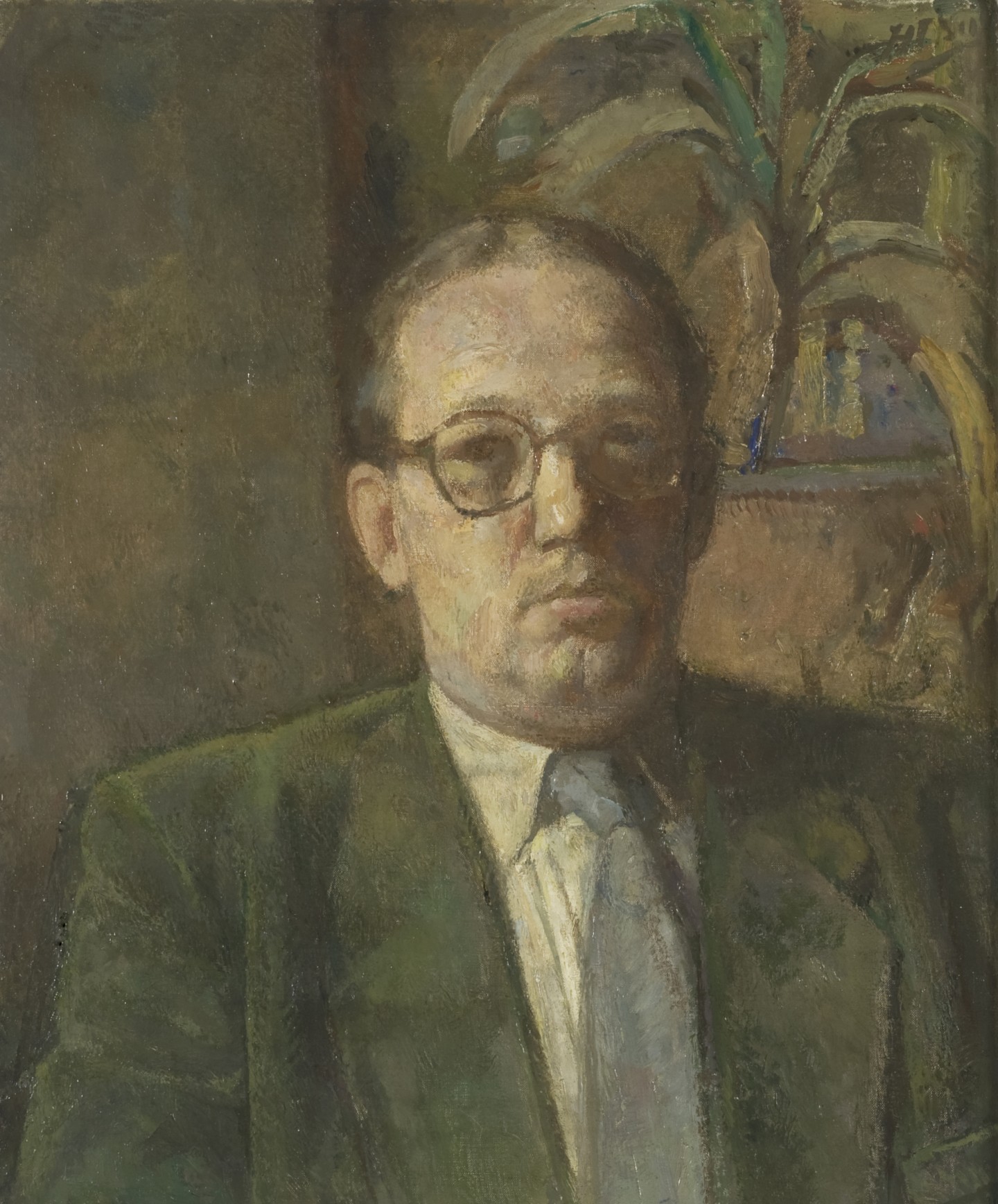 De afbeelding toont een kunstzinnig portret van Barend Rijdes. Gemaakt door: H.F. Boot