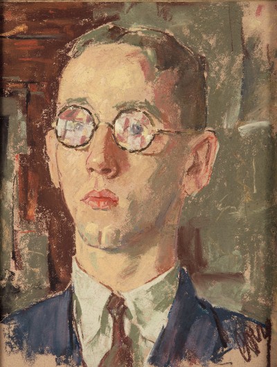 Deze afbeelding toont een kunstzinnig portret van Barend Rijdes.