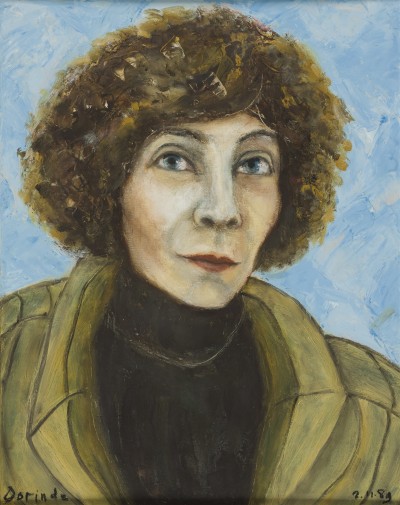 Deze afbeelding toont een kunstzinnig portret van Renate Rubinstein.