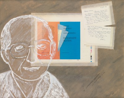 Deze afbeelding toont een kunstzinnig portret van Hans Warren.