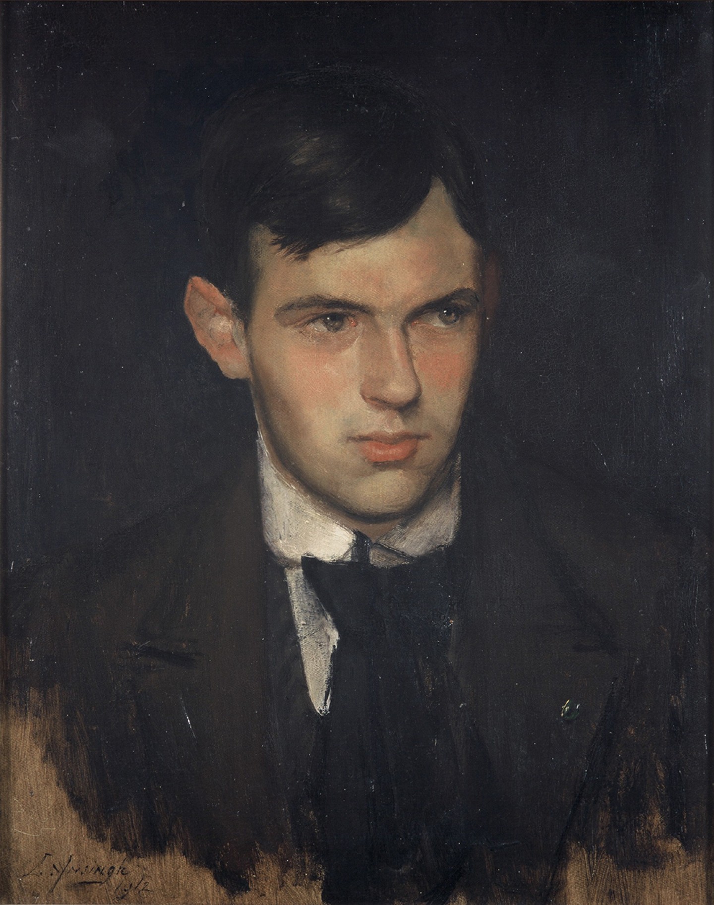 De afbeelding toont een kunstzinnig portret van J.W.F. Werumeus Buning . Gemaakt door: Lizzy  Ansingh 