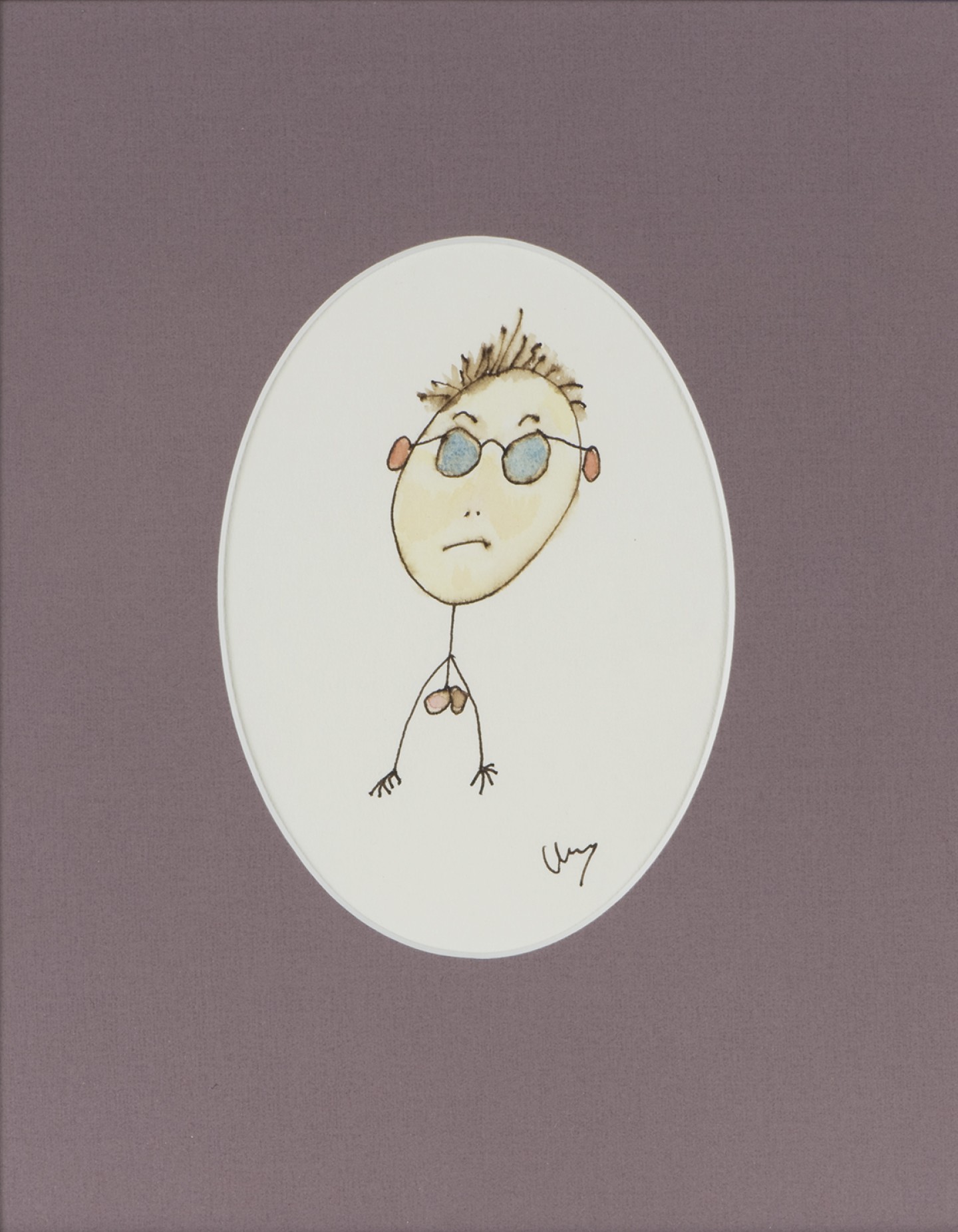 De afbeelding toont een kunstzinnig portret van Zelfportret. Gemaakt door: Chawwa Wijnberg