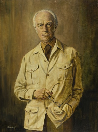 Deze afbeelding toont een kunstzinnig portret van Marten Toonder.