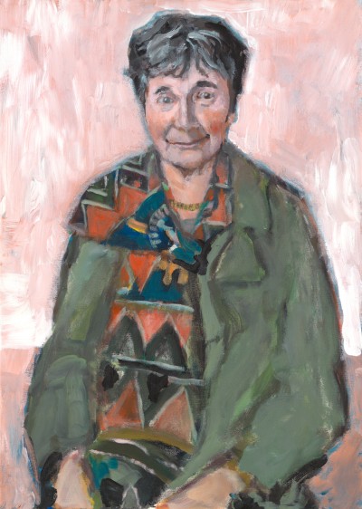 Deze afbeelding toont een kunstzinnig portret van Rita Törnqvist-Verschuur .