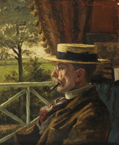 Deze afbeelding toont een kunstzinnig portret van Aegidius W. Timmerman .