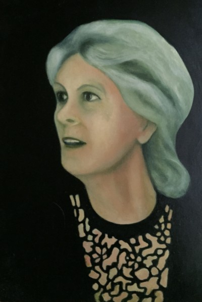 Deze afbeelding toont een kunstzinnig portret van M. Vasalis.