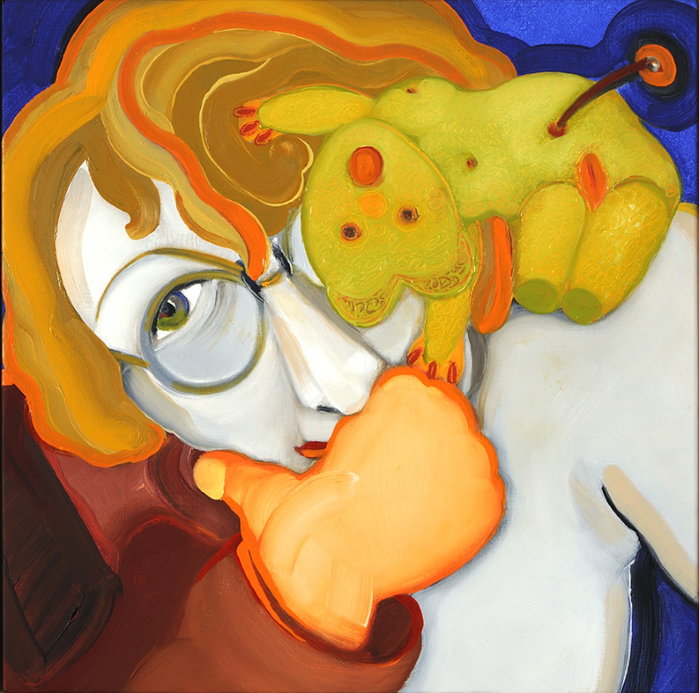 De afbeelding toont een kunstzinnig portret van Thomas Verbogt. Gemaakt door: José  Fernanda 