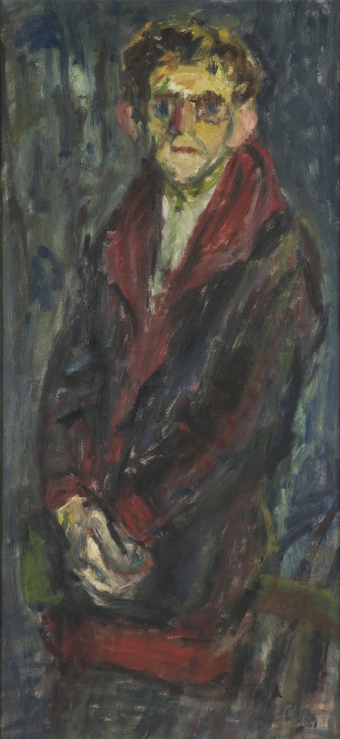 De afbeelding toont een kunstzinnig portret van Dolf Verroen. Gemaakt door: Willy Rieser