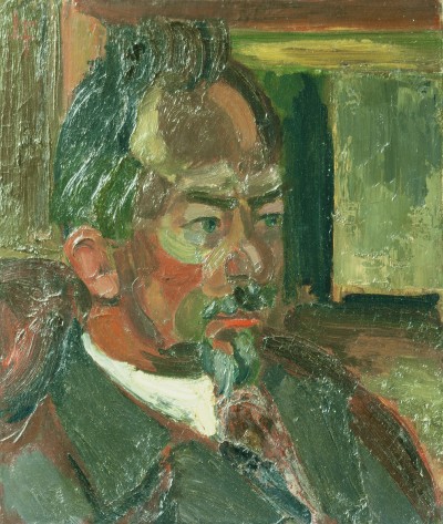 Deze afbeelding toont een kunstzinnig portret van Albert Verwey.
