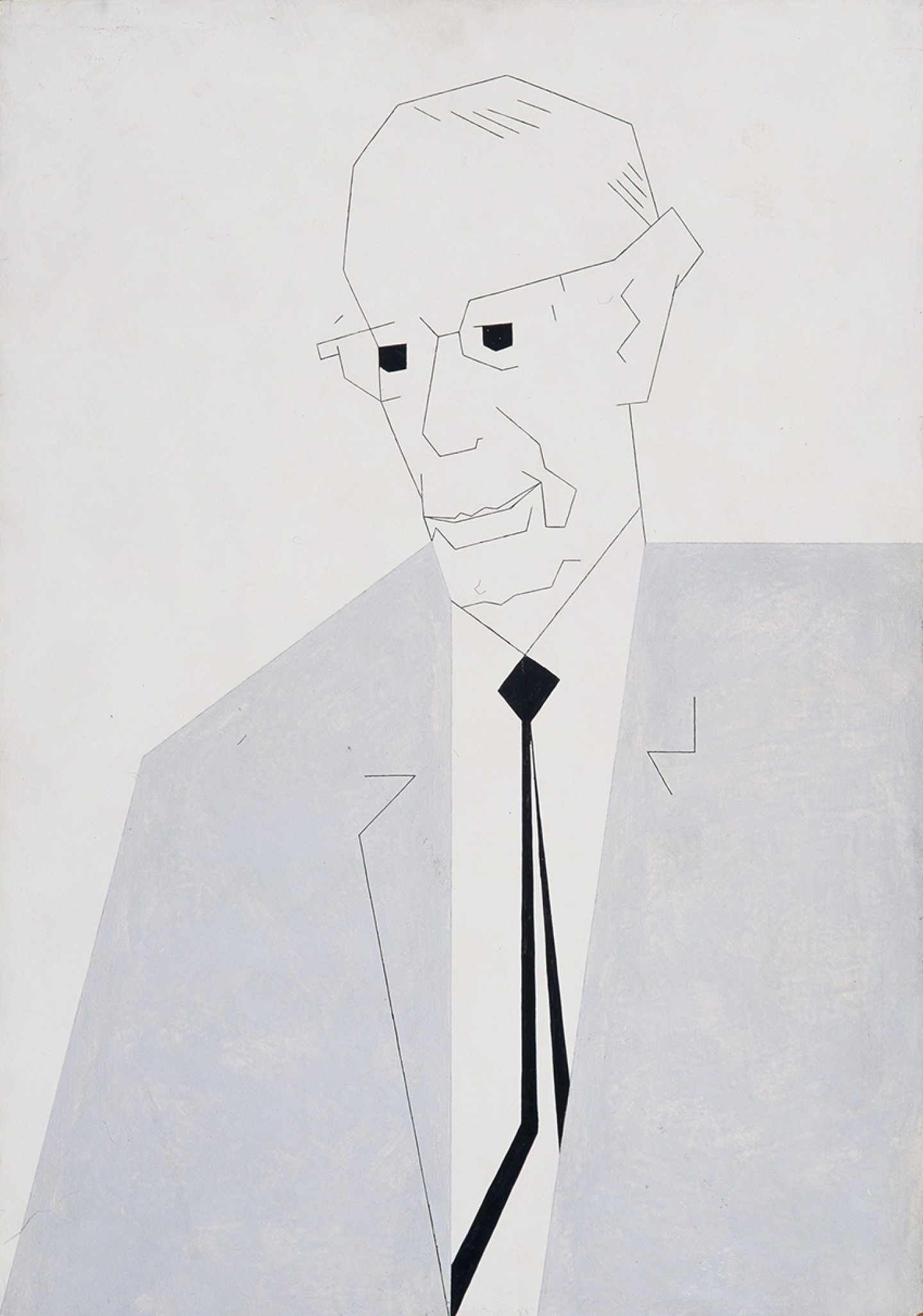 De afbeelding toont een kunstzinnig portret van Victor E. van Vriesland . Gemaakt door: Hendrik Valk